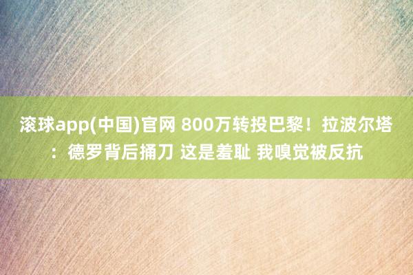 滚球app(中国)官网 800万转投巴黎！拉波尔塔：德罗背后捅刀 这是羞耻 我嗅觉被反抗