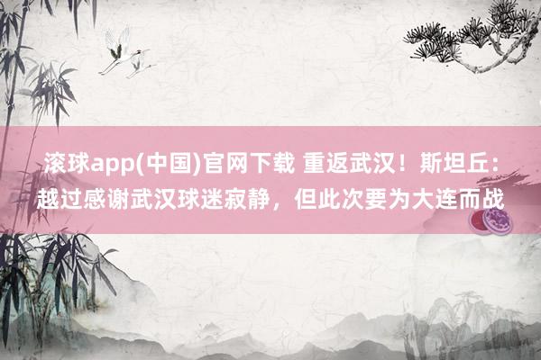 滚球app(中国)官网下载 重返武汉！斯坦丘：越过感谢武汉球迷寂静，但此次要为大连而战