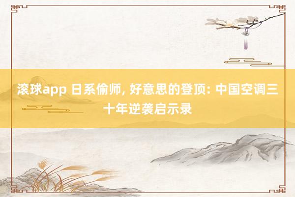 滚球app 日系偷师， 好意思的登顶: 中国空调三十年逆袭启示录