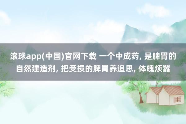 滚球app(中国)官网下载 一个中成药， 是脾胃的自然建造剂， 把受损的脾胃养追思， 体魄烦嚣
