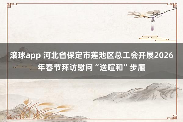 滚球app 河北省保定市莲池区总工会开展2026年春节拜访慰问“送暄和”步履