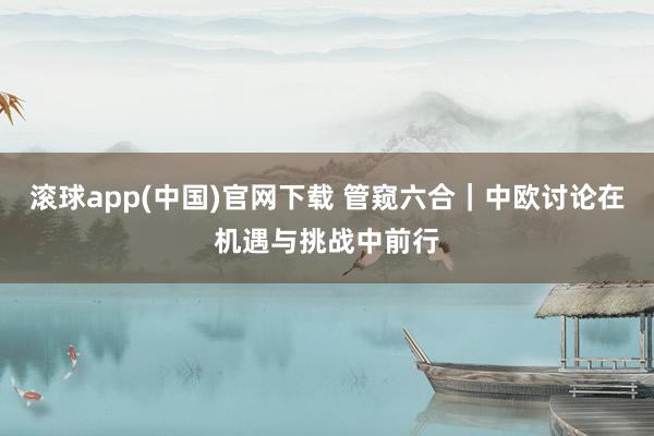 滚球app(中国)官网下载 管窥六合｜中欧讨论在机遇与挑战中前行