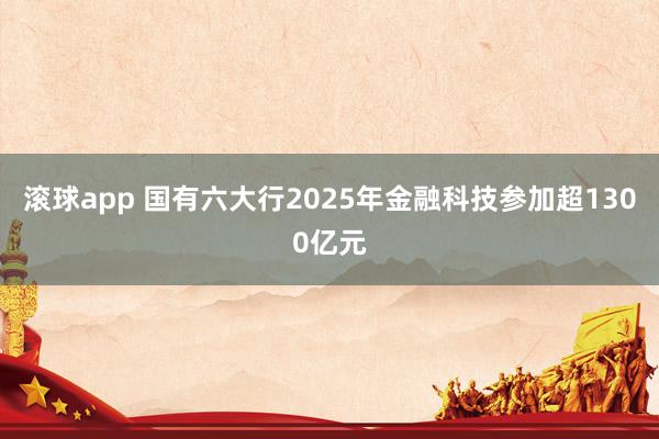滚球app 国有六大行2025年金融科技参加超1300亿元