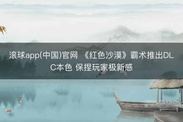 滚球app(中国)官网 《红色沙漠》霸术推出DLC本色 保捏玩家极新感