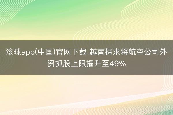 滚球app(中国)官网下载 越南探求将航空公司外资抓股上限擢升至49%