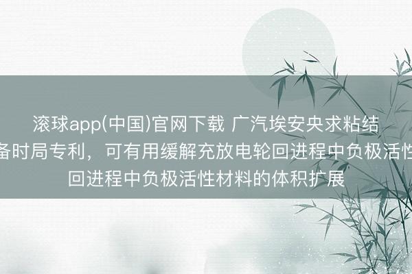 滚球app(中国)官网下载 广汽埃安央求粘结剂及负极极片制备时局专利，可有用缓解充放电轮回进程中负极活性材料的体积扩展