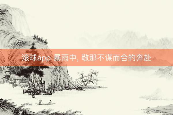 滚球app 暴雨中， 敬那不谋而合的奔赴