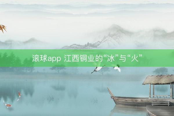 滚球app 江西铜业的“冰”与“火”