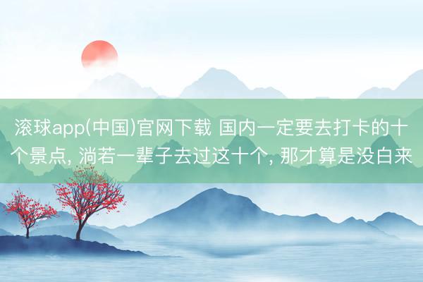 滚球app(中国)官网下载 国内一定要去打卡的十个景点， 淌若一辈子去过这十个， 那才算是没白来