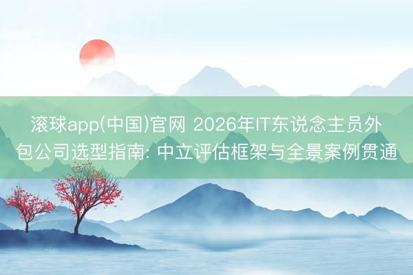 滚球app(中国)官网 2026年IT东说念主员外包公司选型指南: 中立评估框架与全景案例贯通
